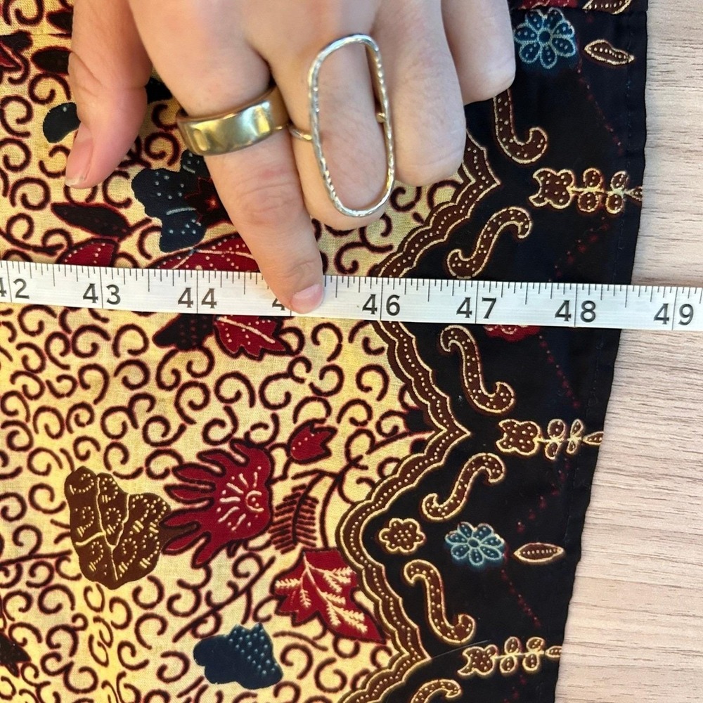 Gil Aimbez Genre Floral Maxi Dress Vintage Batik ILGWU - Picture 11 of 11